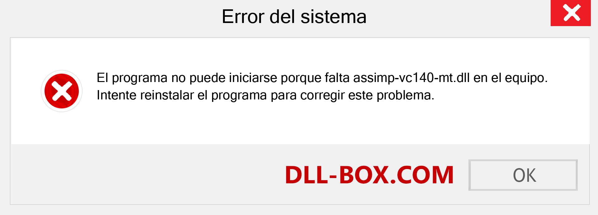 ¿Falta el archivo assimp-vc140-mt.dll ?. Descargar para Windows 7, 8, 10 - Corregir assimp-vc140-mt dll Missing Error en Windows, fotos, imágenes